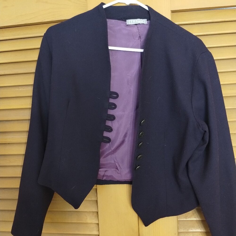 Vintage Purple Blazer with unique buttons